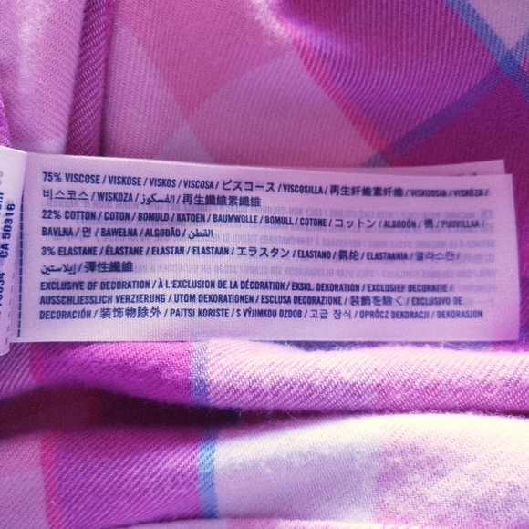 Size 15/16 Girls' Abercrombie Kids Pink Soft Flannel Plaid Button-Up Shi… - Picture 9 of 9